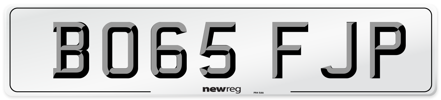 BO65 FJP Number Plate from New Reg